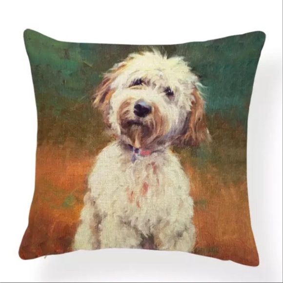 Goldendoodle Labradoodle Pillow Cover NWT Blonde - Picture 3 of 3